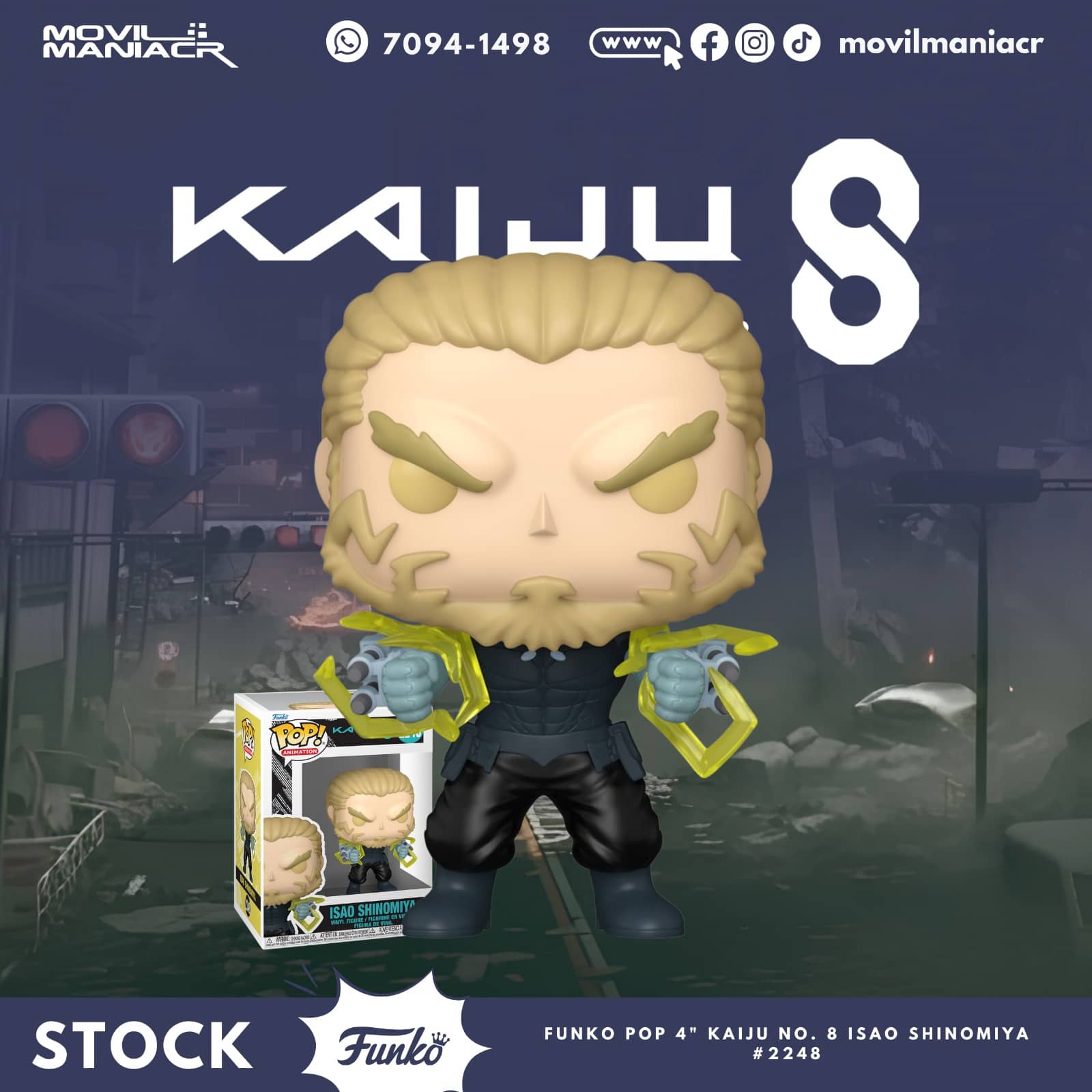 Funko Pop Kaiju No. 8 Isao Shinomiya #2248 - (Stock) ¡Disponible Ahora! 1 Funko Pop Kaiju No. 8 Isao Shinomiya #2248 - (Stock) ¡Disponible Ahora!
