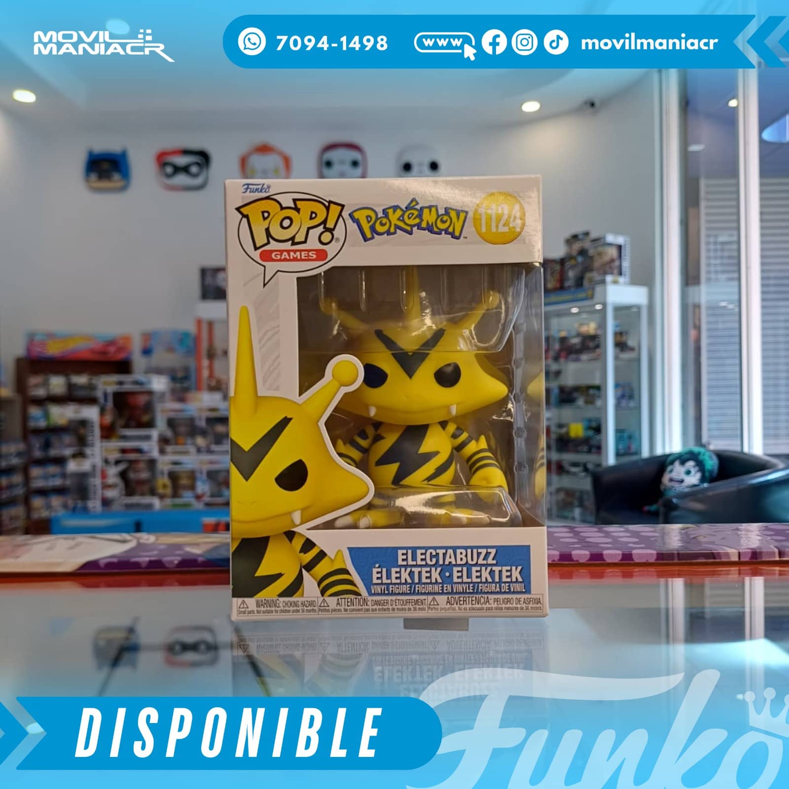 Funko Pop Pokémon Electabuzz #1124 - (Stock) ¡Disponible Ahora! 2 Funko Pop Pokémon Electabuzz #1124 - (Stock) ¡Disponible Ahora! - Imagen 2