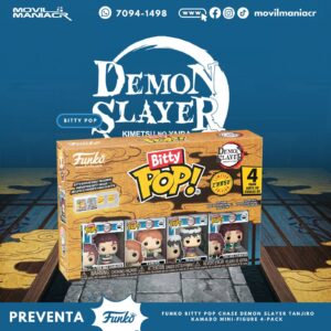 4-Pack Bitty Pop Demon Slayer Tanjiro - (Preventa) ¡Reserva Ahora!