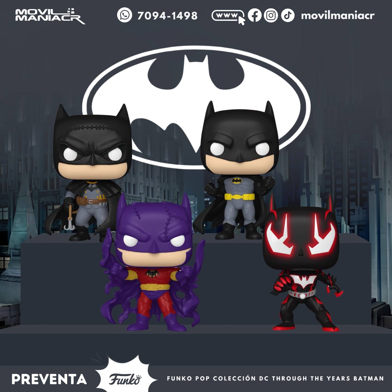 Colección 4 Funko Pop DC Through the Years Batman - (Preventa) ¡Reserva Ahora! 1 Colección 4 Funko Pop DC Through the Years Batman - (Preventa) ¡Reserva Ahora!