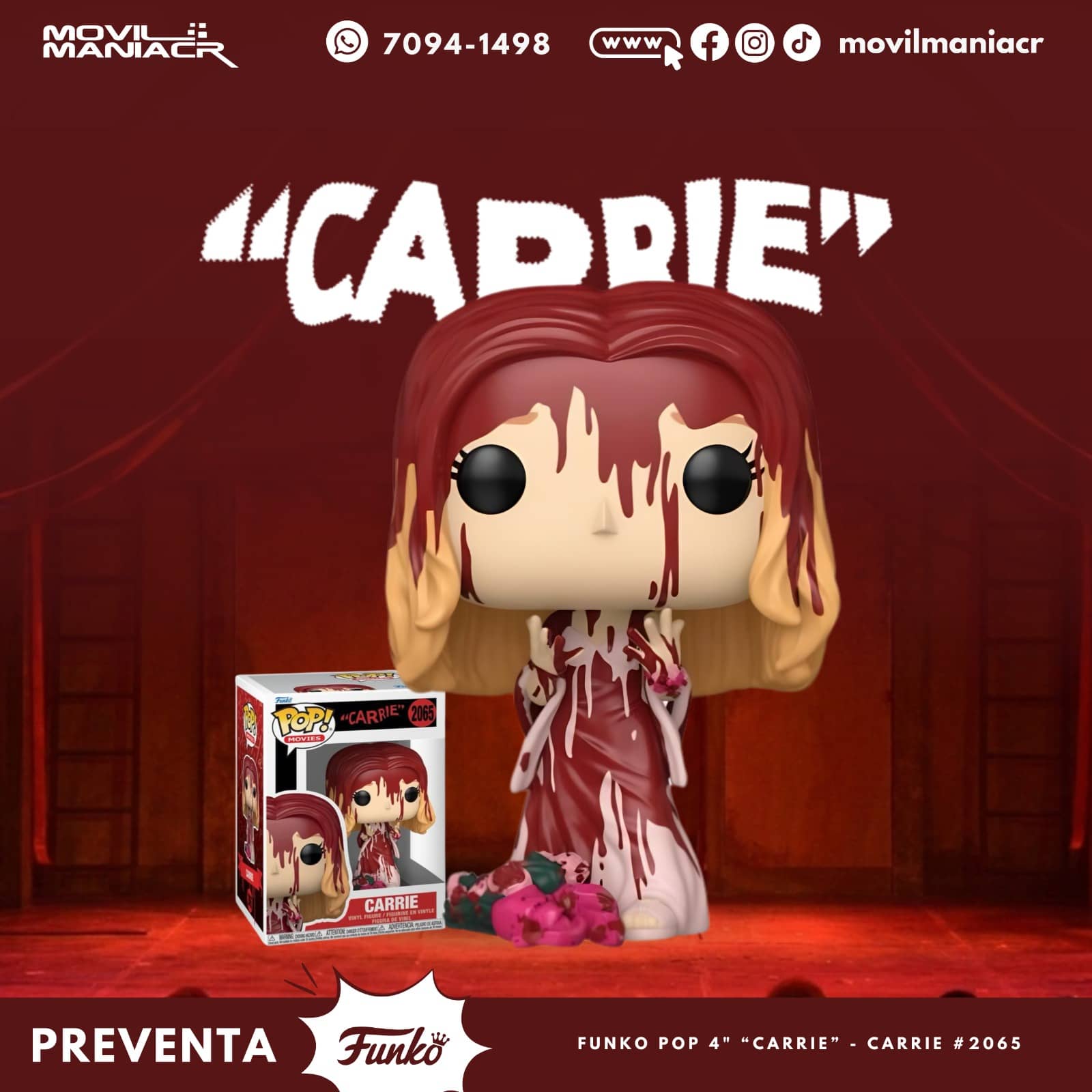 Funko Pop Carrie Bloody #2065 - (Preventa) ¡Reserva Ahora! 1 Funko Pop Carrie Bloody #2065 - (Preventa) ¡Reserva Ahora!