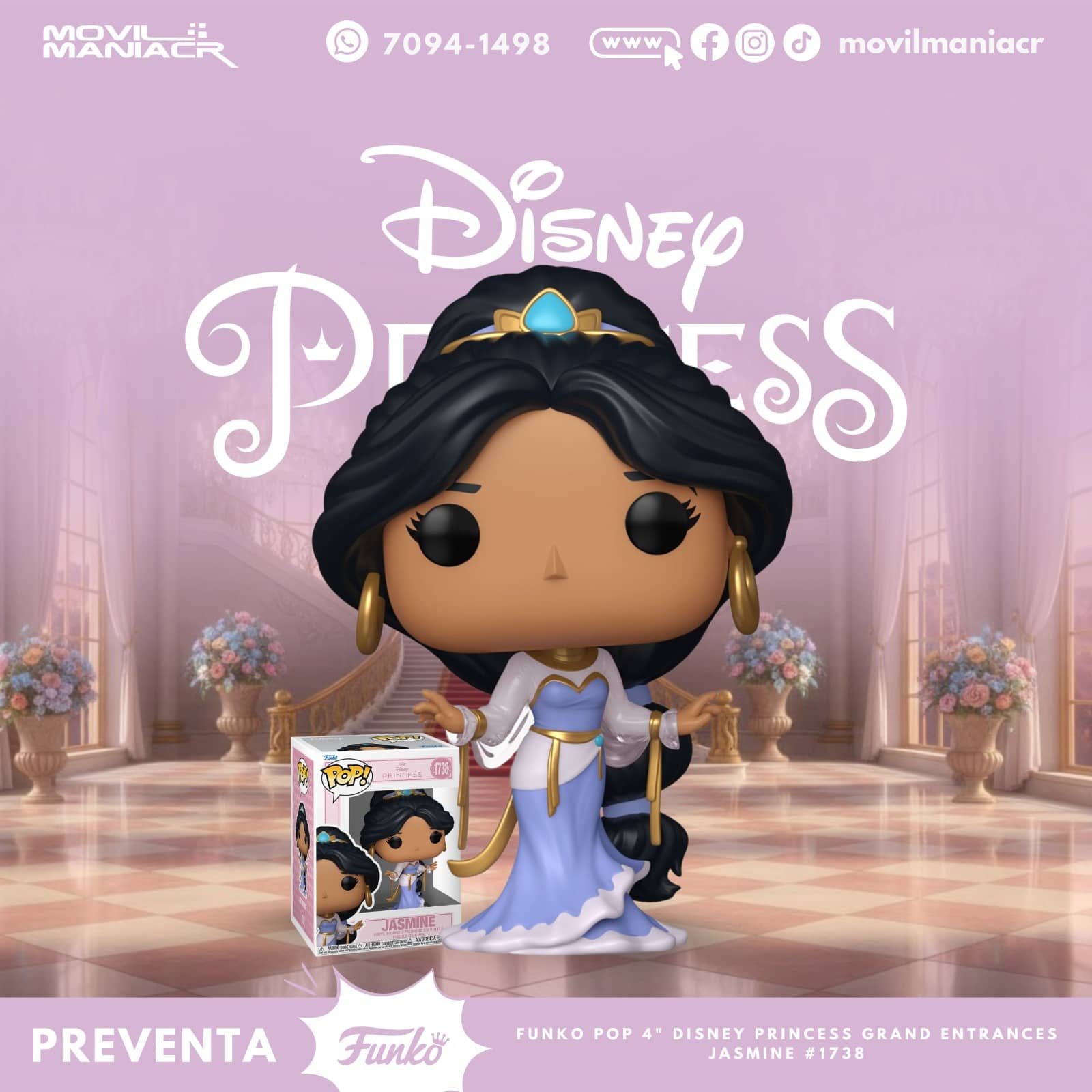 Funko Pop Disney Princess Grand Entrances Jasmine #1738 - (Preventa) ¡Reserva Ahora! 1 Funko Pop Disney Princess Grand Entrances Jasmine #1738 - (Preventa) ¡Reserva Ahora!
