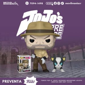Funko Pop JoJo's Bizarre Adventure Joseph Joestar w Iggy #2146 - (Preventa) ¡Reserva Ahora!