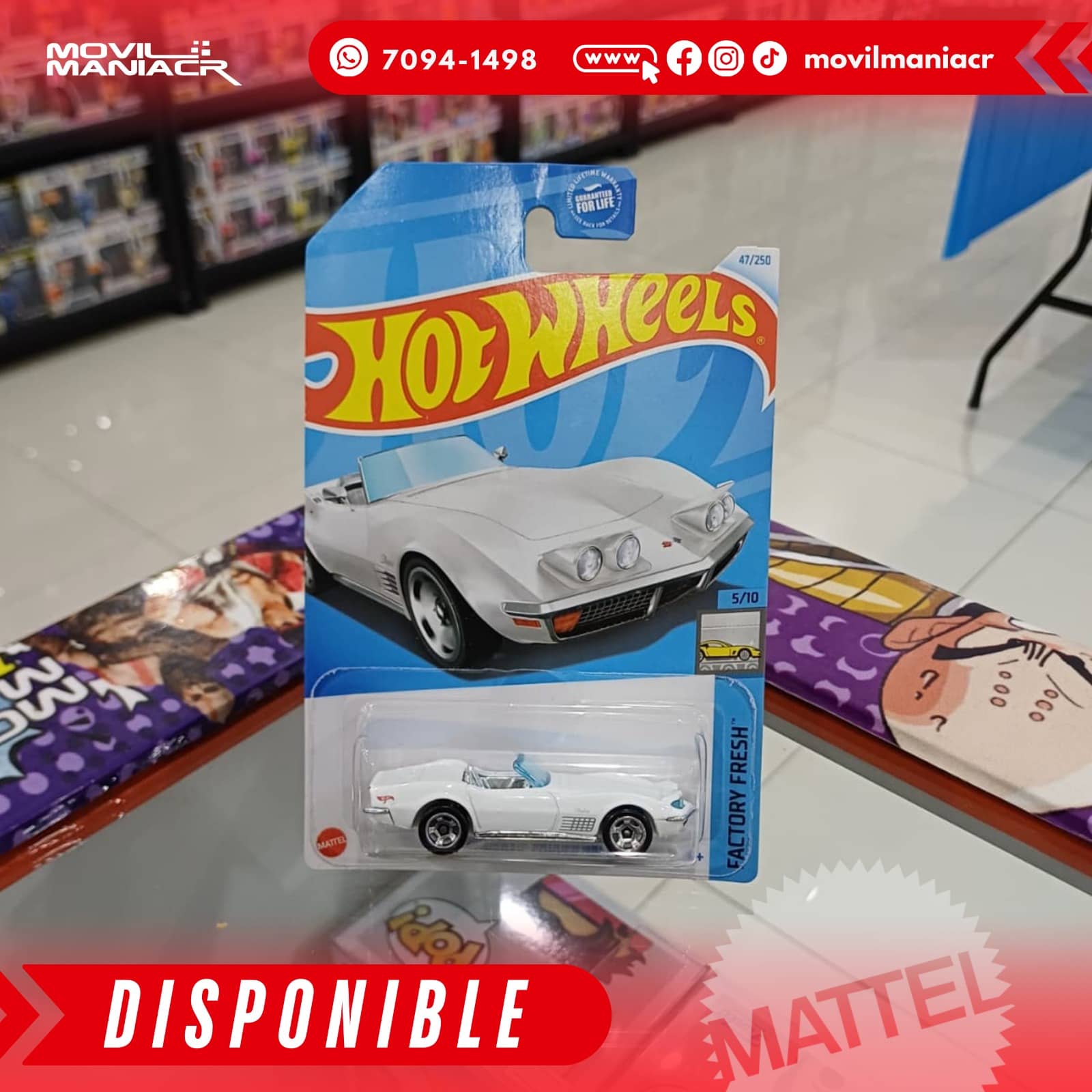 Hot Wheels '72 Stingray Convertible (47/250) 2024 – Blanco (Stock) ¡Disponible Ahora! 1 Hot Wheels '72 Stingray Convertible (47250) 2024 – Blanco (Stock) ¡Disponible Ahora!