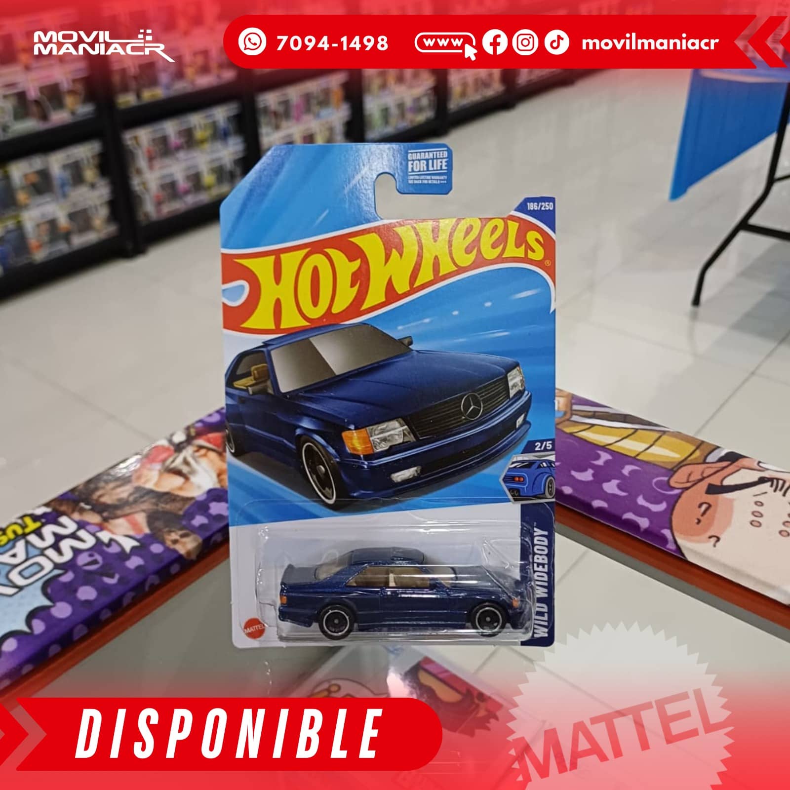 Hot Wheels '89 Mercedes-Benz 560 SEC AMG (186/250) 2025 – Azul (Stock) ¡Disponible Ahora! 1 Hot Wheels '89 Mercedes-Benz 560 SEC AMG (186250) 2025 – Azul (Stock) ¡Disponible Ahora!