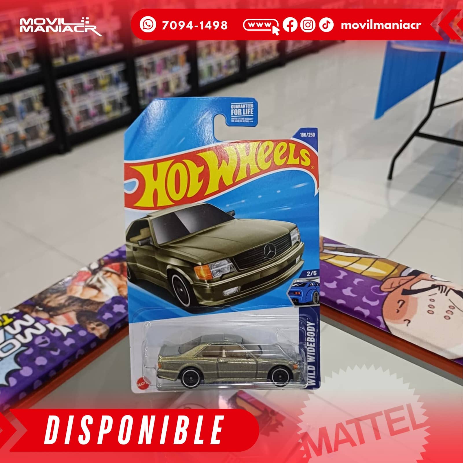 Hot Wheels '89 Mercedes-Benz 560 SEC AMG (186/250) 2025 – (Stock) ¡Disponible Ahora! 1 Hot Wheels '89 Mercedes-Benz 560 SEC AMG (186250) 2025 – (Stock) ¡Disponible Ahora!