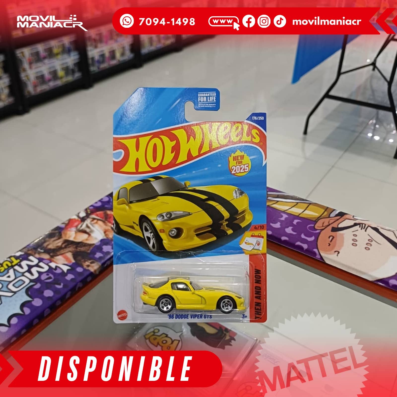 Hot Wheels '96 Dodge Viper GTS (176/250) 2025 – (Stock) ¡Disponible Ahora! 1 Hot Wheels '96 Dodge Viper GTS (176250) 2025 – (Stock) ¡Disponible Ahora!