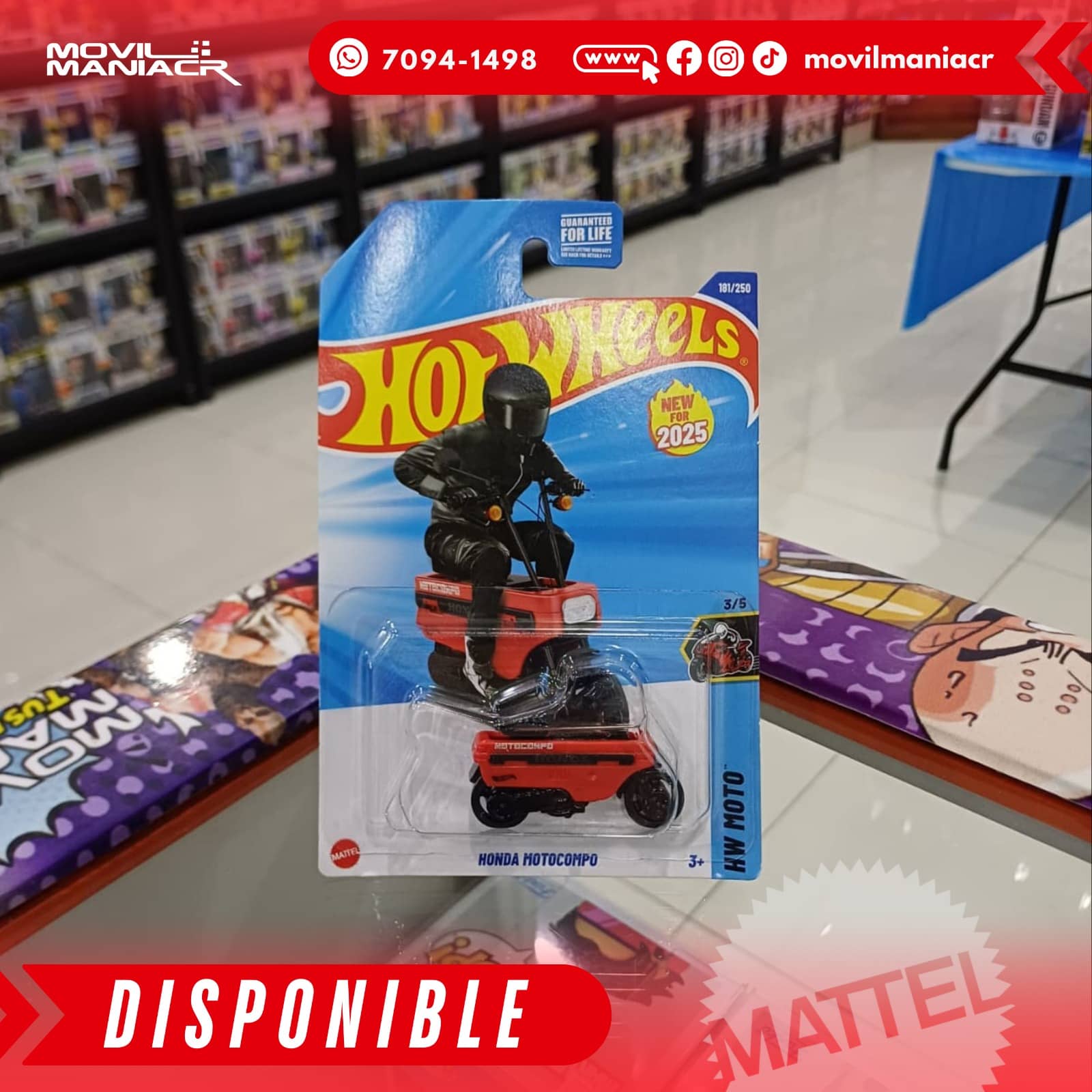 Hot Wheels Moto Honda Motocompo (181/250) 2025 – Rojo (Stock) ¡Disponible Ahora! 1 Hot Wheels Moto Honda Motocompo (181250) 2025 – Rojo (Stock) ¡Disponible Ahora!