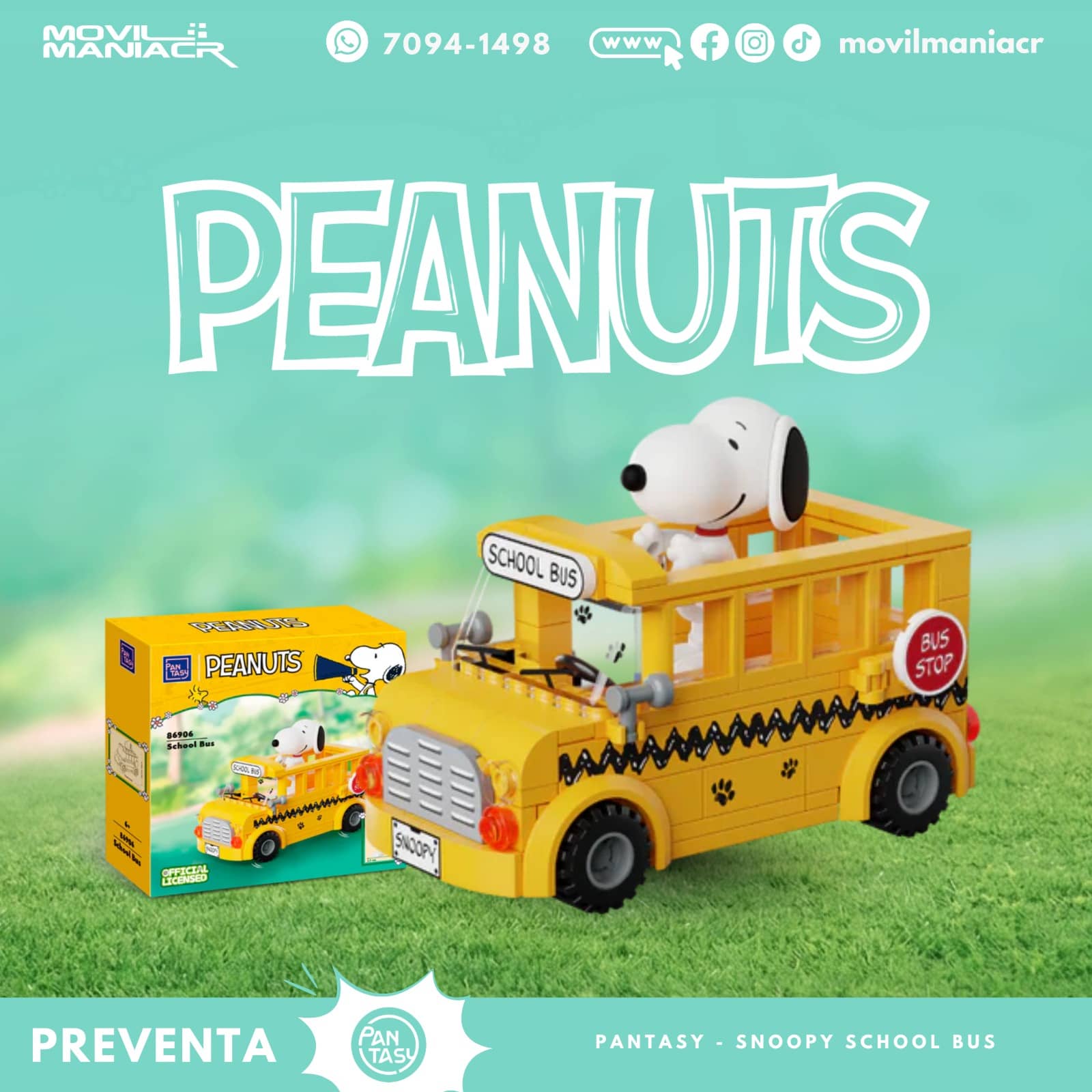 Armable Pantasy Peanuts Snoopy School Bus(86906) - (Preventa) ¡Reserva Ahora! 1 Armable Pantasy Peanuts Snoopy School Bus(86906) - (Preventa) ¡Reserva Ahora!
