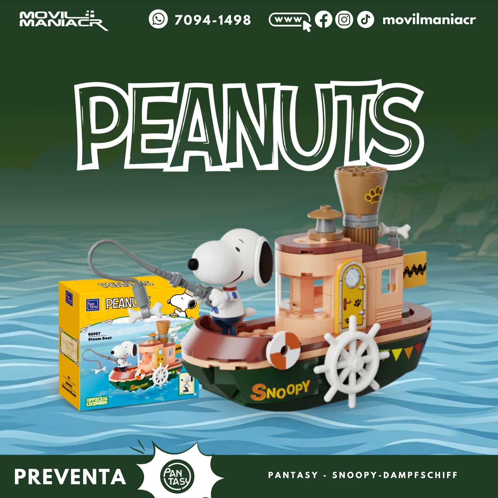 Armable Pantasy Peanuts Snoopy Steam Boat(86907) - (Preventa) ¡Reserva Ahora! 1 Armable Pantasy Peanuts Snoopy Steam Boat(86907) - (Preventa) ¡Reserva Ahora!