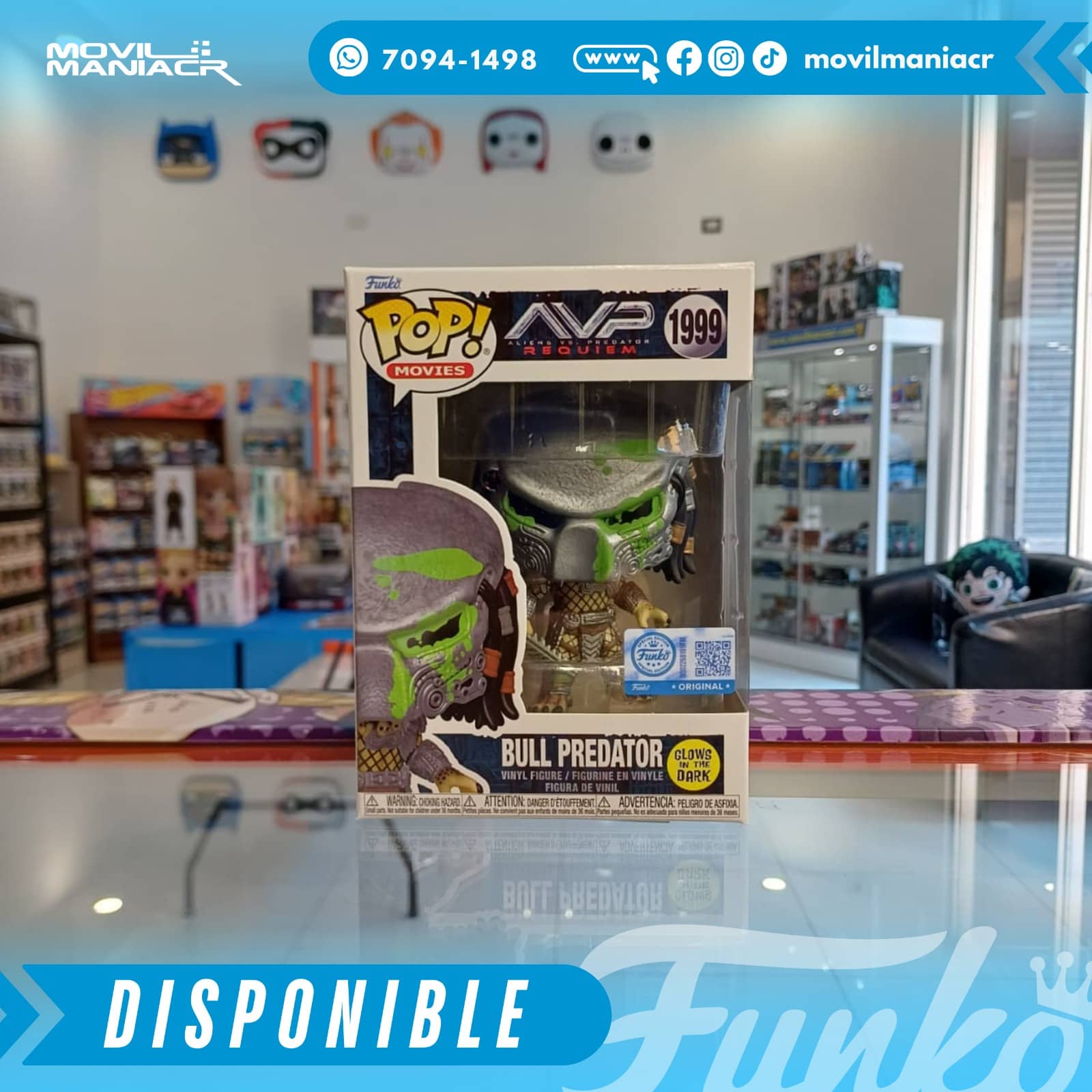 Funko Pop Aliens vs Predator Requiem Bull Predator GITD Exclusivo #1999 - (Stock) ¡Disponible Ahora! 2 Funko Pop Aliens vs Predator Requiem Bull Predator GITD Exclusivo #1999 - (Stock) ¡Disponible Ahora! - Imagen 2