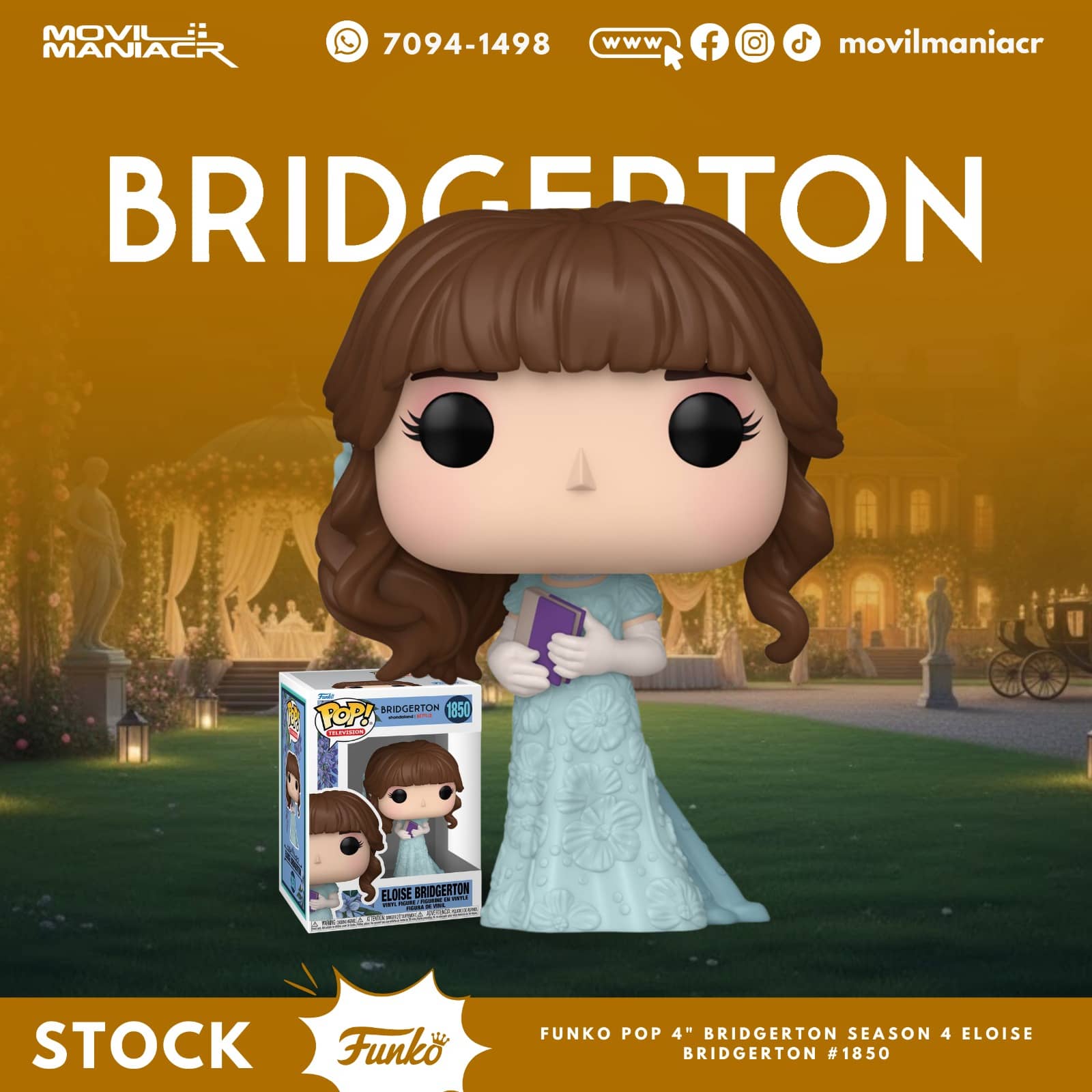 Funko Pop Bridgerton Eloise Bridgerton #1850 - (Stock) ¡Disponible Ahora! 1 Funko Pop Bridgerton Eloise Bridgerton #1850 - (Stock) ¡Disponible Ahora!