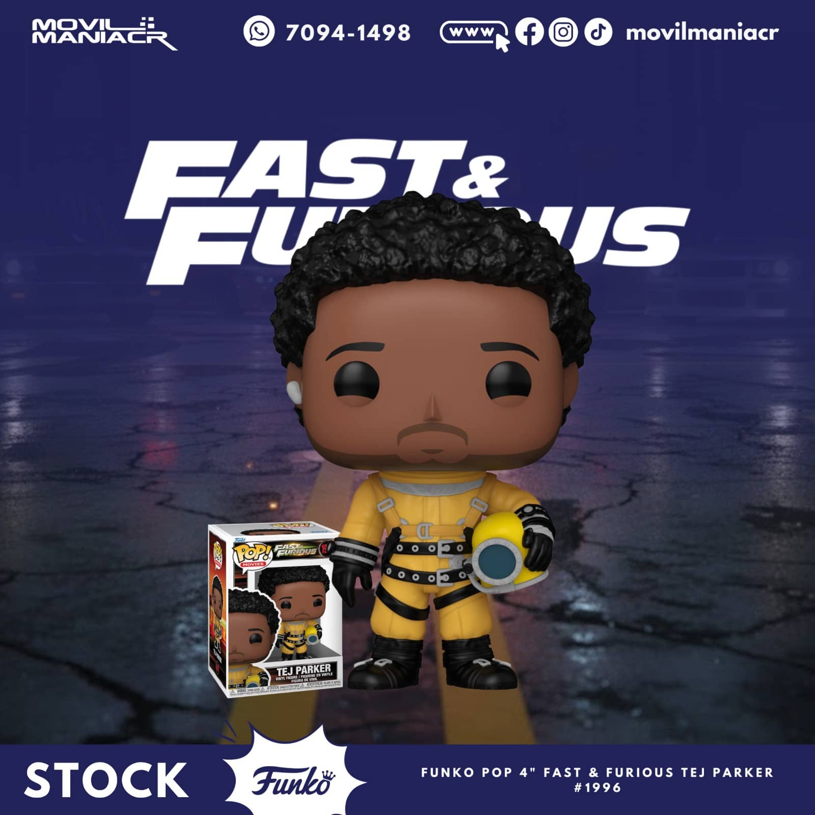 Funko Pop Fast and Furious Tej Parker #1996 - (Stock) ¡Disponible Ahora! 1 Funko Pop Fast and Furious Tej Parker #1996 - (Stock) ¡Disponible Ahora!