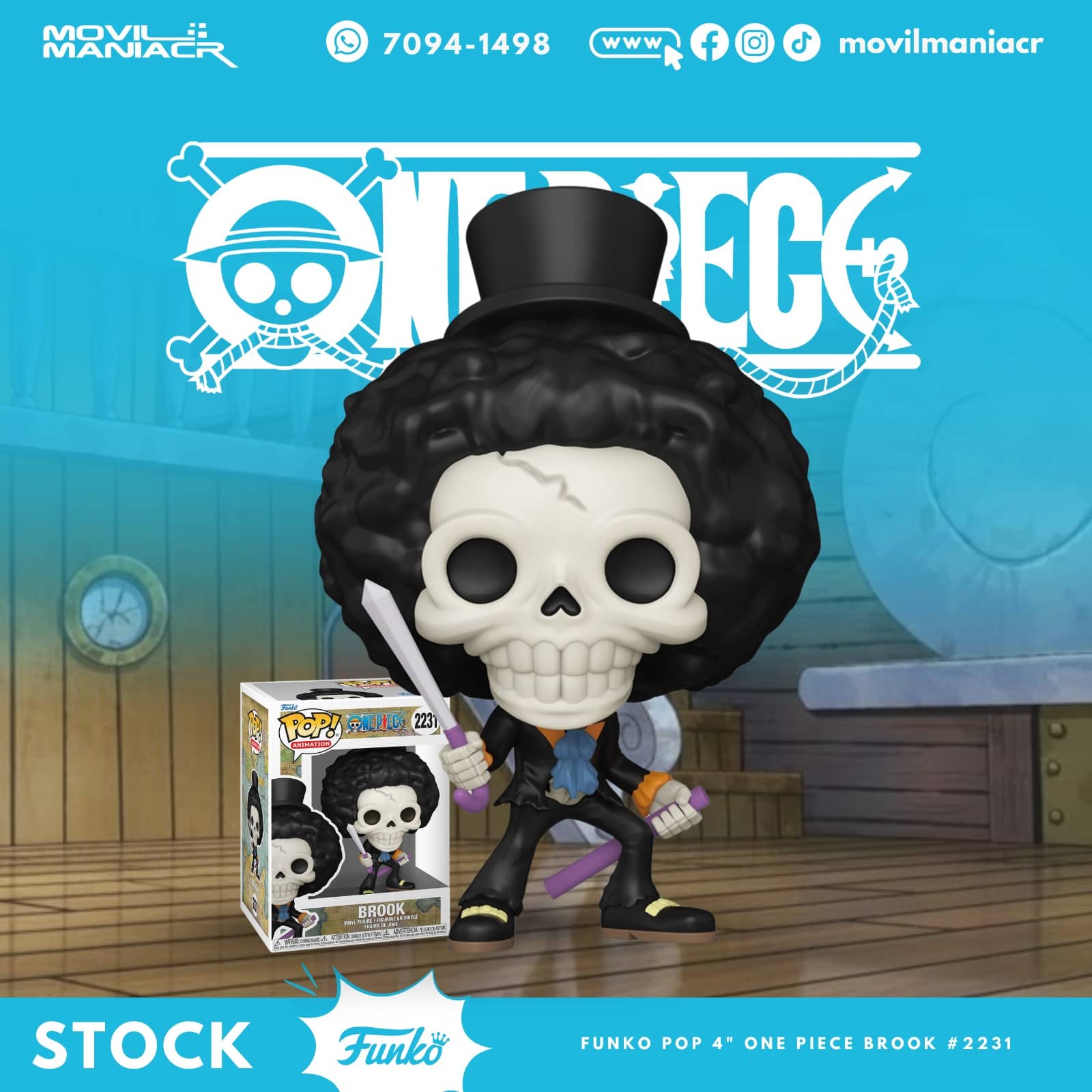 Funko Pop One Piece Brook #2231 - (Stock) ¡Disponible Ahora! 1 Funko Pop One Piece Brook #2231 - (Stock) ¡Disponible Ahora!
