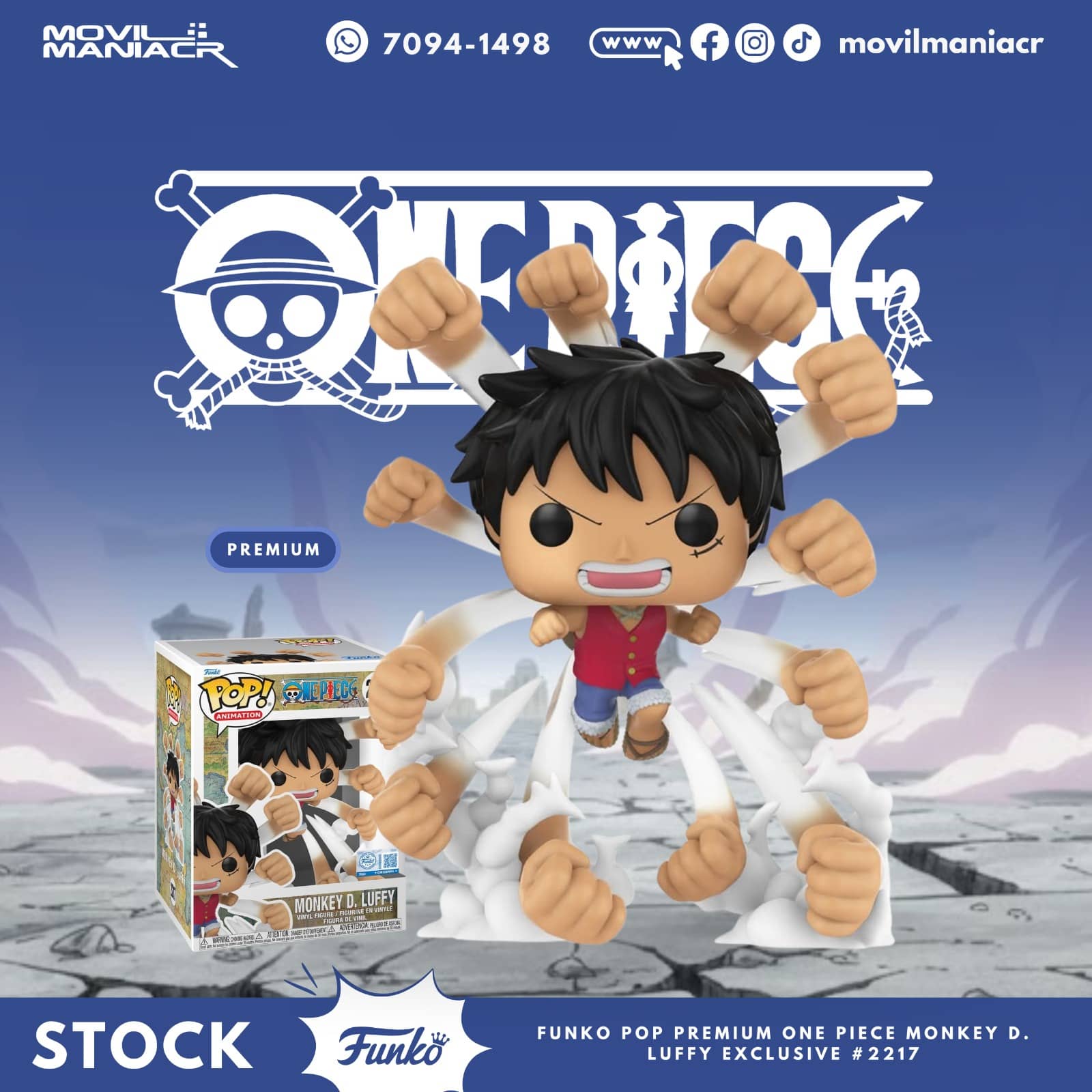 Funko Pop One Piece Luffy Exclusivo #2217 - Premium (Stock) ¡Disponible Ahora! 1 Funko Pop One Piece Luffy Exclusivo #2217 - Premium (Stock) ¡Disponible Ahora!