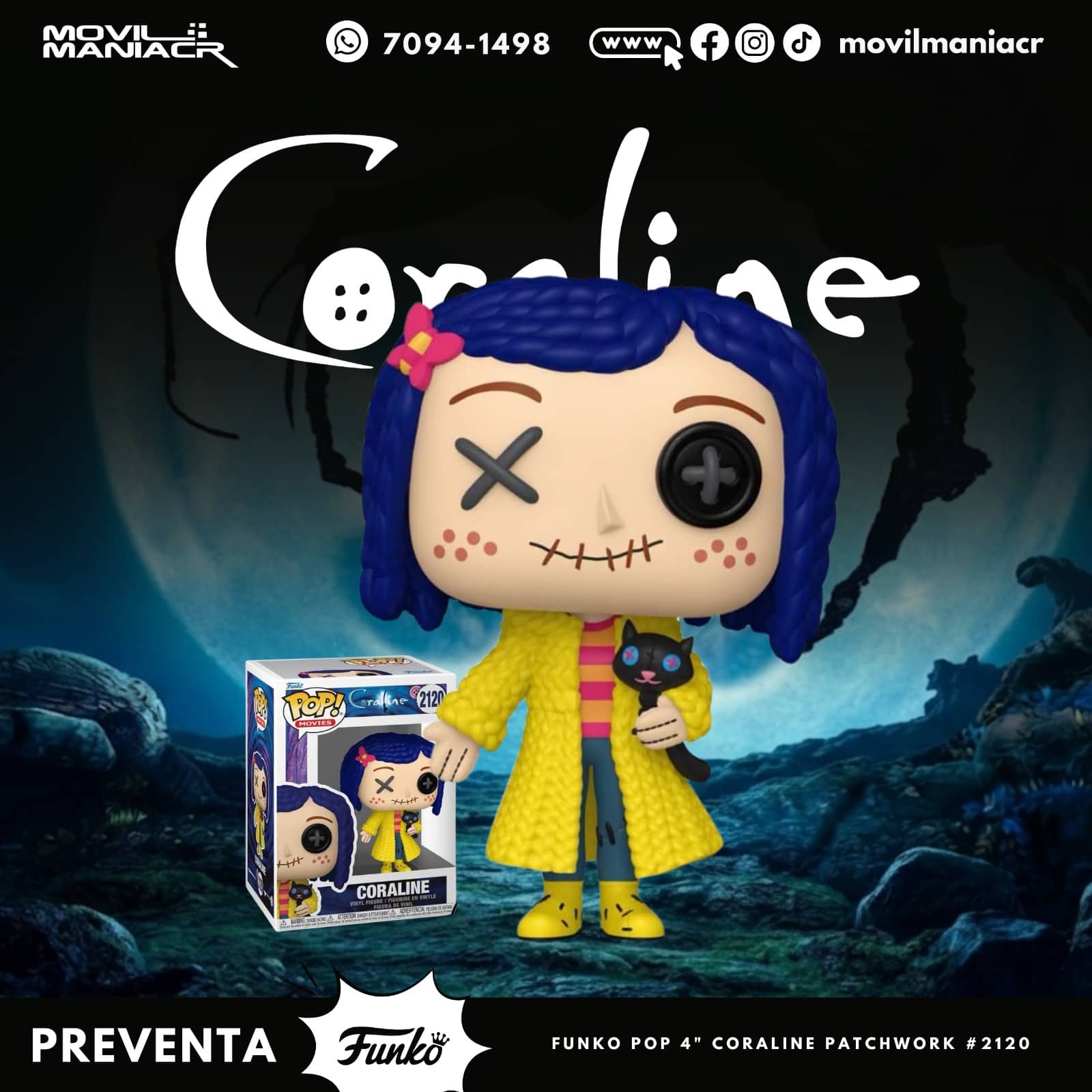 Funko Pop Patchwork Coraline #2120 - (Preventa) ¡Reserva Ahora! 1 Funko Pop Patchwork Coraline #2120 - (Preventa) ¡Reserva Ahora!