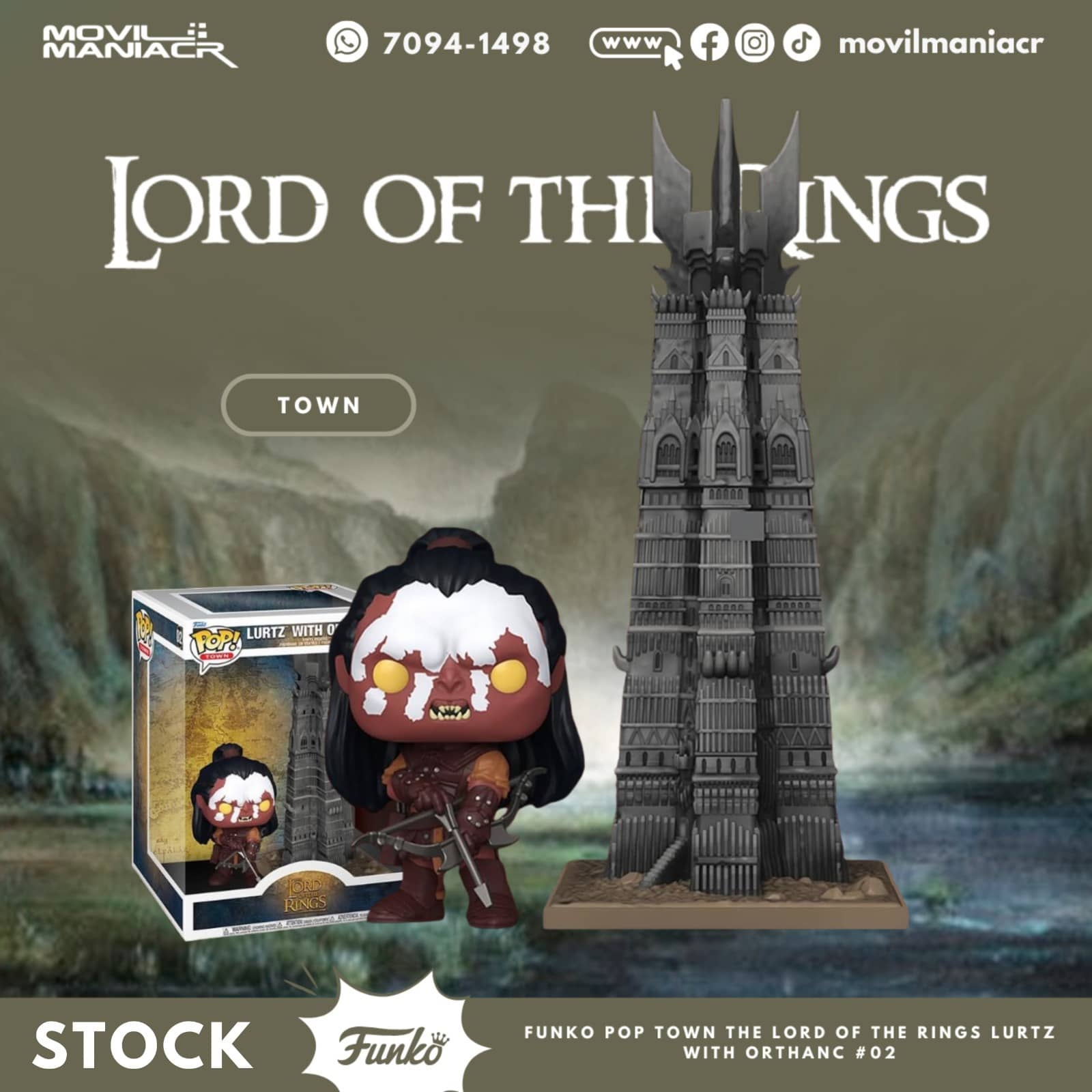 Funko Pop The Lord of the Rings Lurtz with Orthanc #02 - Town (Stock) ¡Disponible Ahora! 1 Funko Pop The Lord of the Rings Lurtz with Orthanc #02 - Town (Stock) ¡Disponible Ahora!