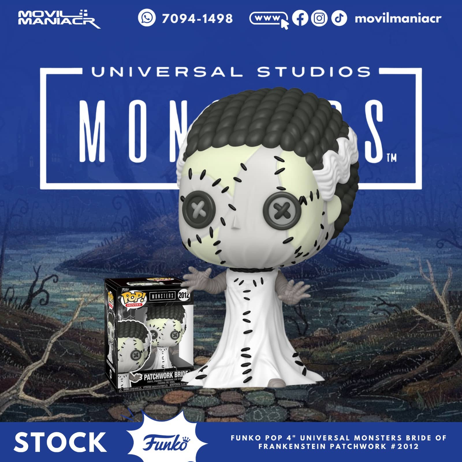 Funko Pop Universal Monsters Patchwork Bride #2012 - (Stock) ¡Disponible Ahora! 1 Funko Pop Universal Monsters Patchwork Bride #2012 - (Stock) ¡Disponible Ahora!