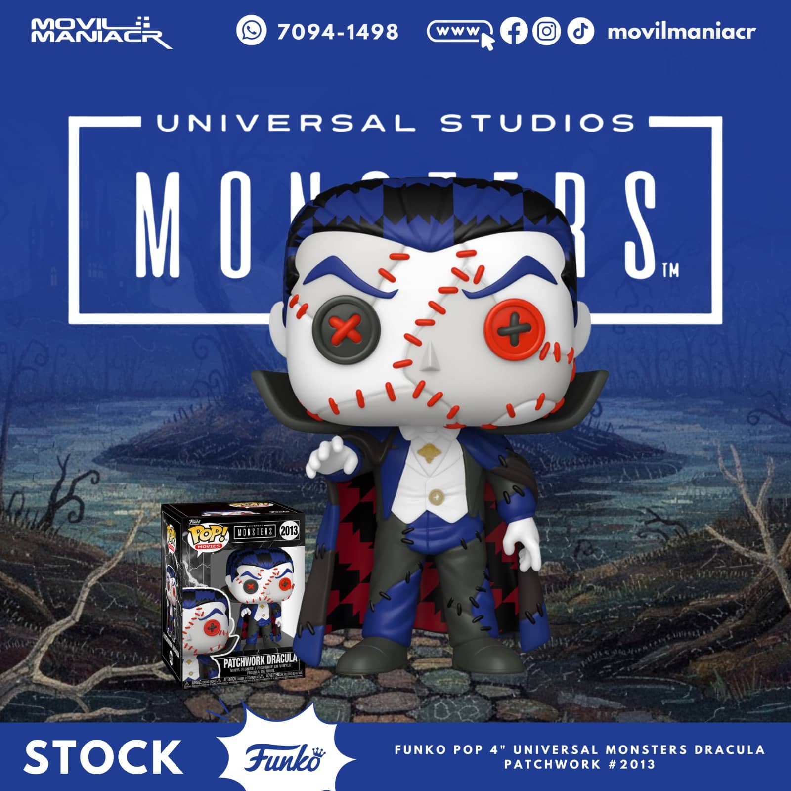 Funko Pop Universal Monsters Patchwork Dracula #2013 - (Stock) ¡Disponible Ahora! 1 Funko Pop Universal Monsters Patchwork Dracula #2013 - (Stock) ¡Disponible Ahora!