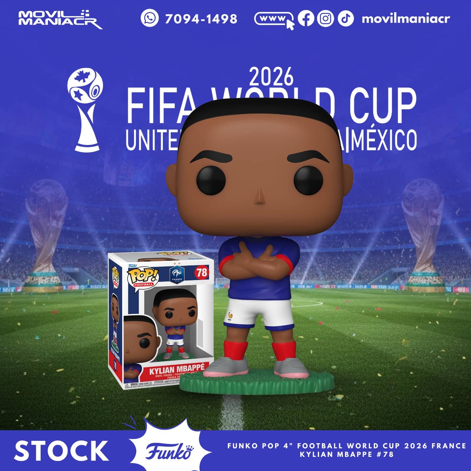 Funko Pop World Cup 2026 France Kylian Mbappe #78 - (Stock) ¡Disponible Ahora! 1 Funko Pop World Cup 2026 France Kylian Mbappe #78 - (Stock) ¡Disponible Ahora!