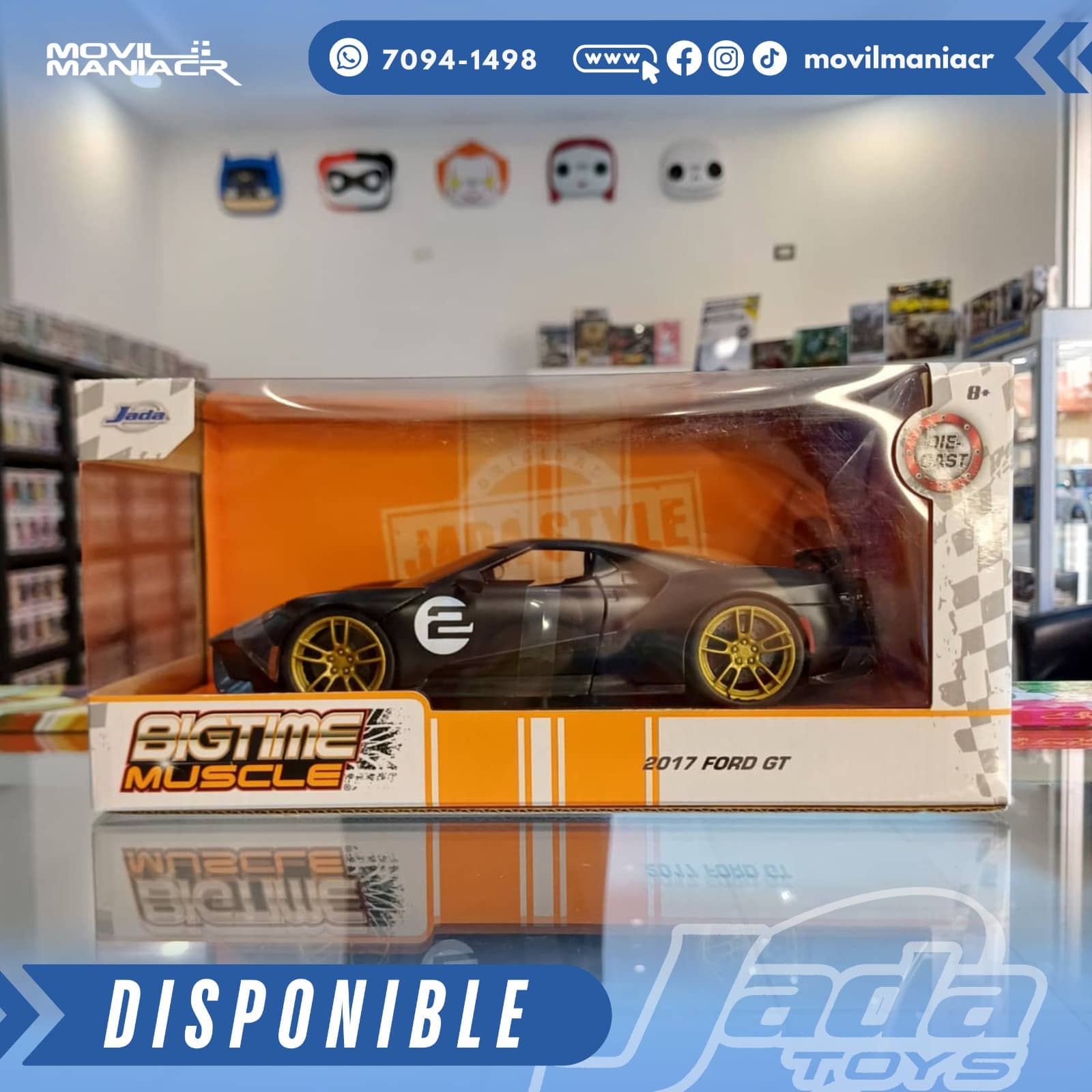 Carro Jada Toys Bigtime Muscle 2017 Ford GT Escala 1:24 – (Stock) ¡Disponible Ahora! 1 Carro Jada Toys Bigtime Muscle 2017 Ford GT Escala 1:24 – (Stock) ¡Disponible Ahora!