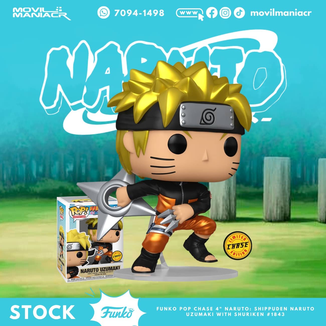 Funko Pop Naruto Shippuden Naruto Uzumaki Chase #1843 - (Stock) ¡Disponible Ahora! 1 Funko Pop Naruto Shippuden Naruto Uzumaki Chase #1843 - (Stock) ¡Disponible Ahora!