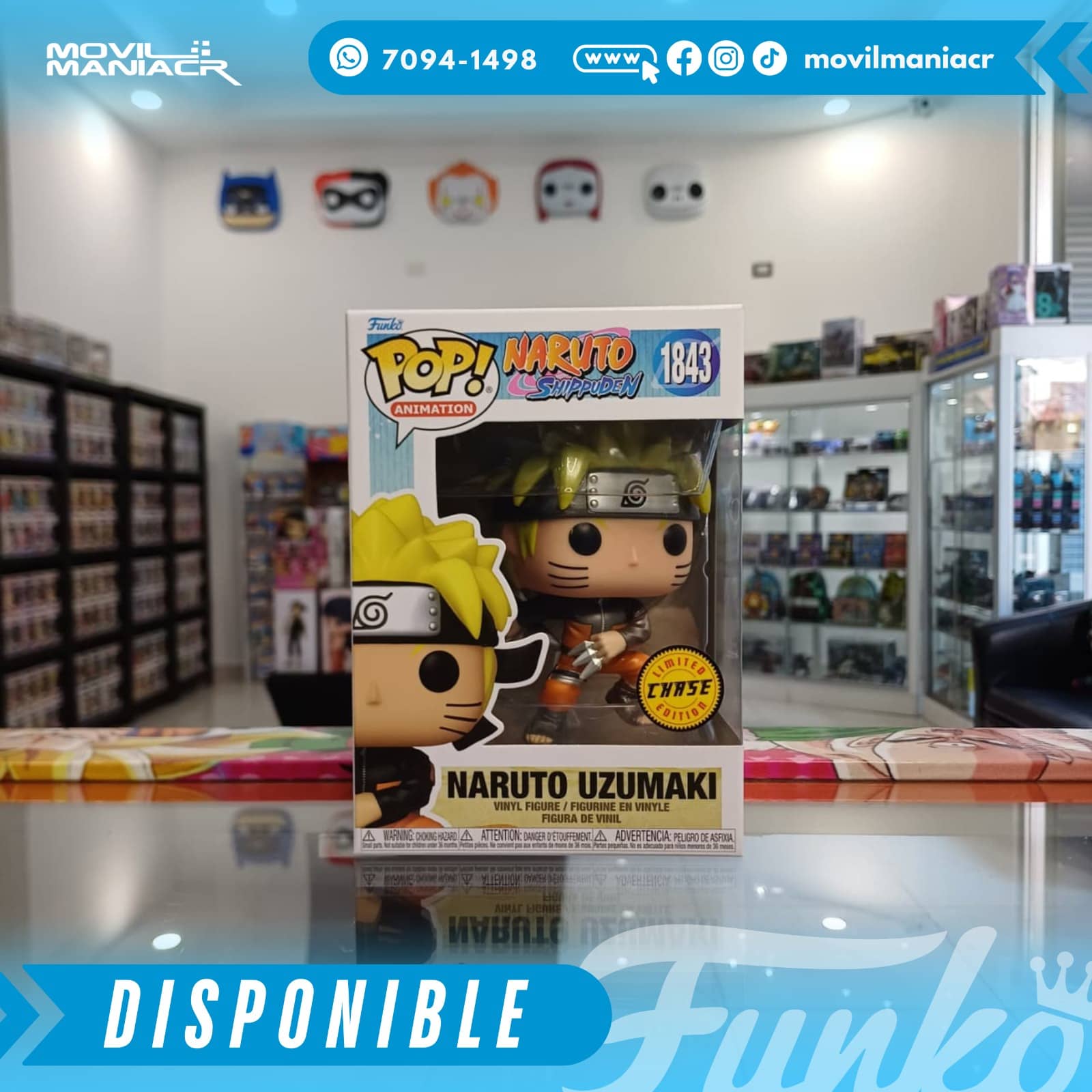 Funko Pop Naruto Shippuden Naruto Uzumaki Chase #1843 - (Stock) ¡Disponible Ahora! 2 Funko Pop Naruto Shippuden Naruto Uzumaki Chase #1843 - (Stock) ¡Disponible Ahora! - Imagen 2