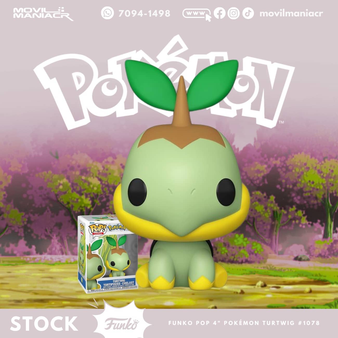 Funko Pop Pokémon Turtwig #1078 - (Stock) ¡Disponible Ahora! 1 Funko Pop Pokémon Turtwig #1078 - (Stock) ¡Disponible Ahora!