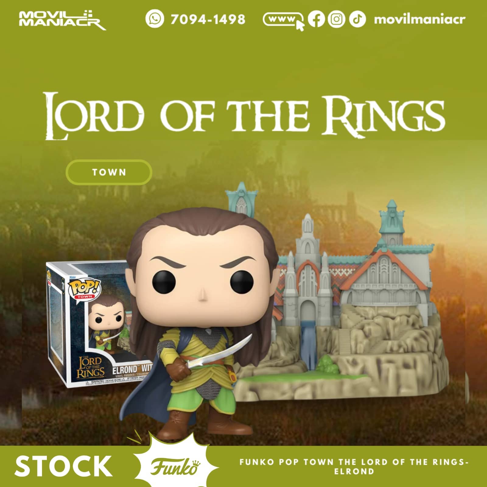 Funko Pop The Lord of the Rings Elrond with Rivendell #1747- Town (Stock) ¡Disponible Ahora! 1 Funko Pop The Lord of the Rings Elrond with Rivendell #1747- Town (Stock) ¡Disponible Ahora!