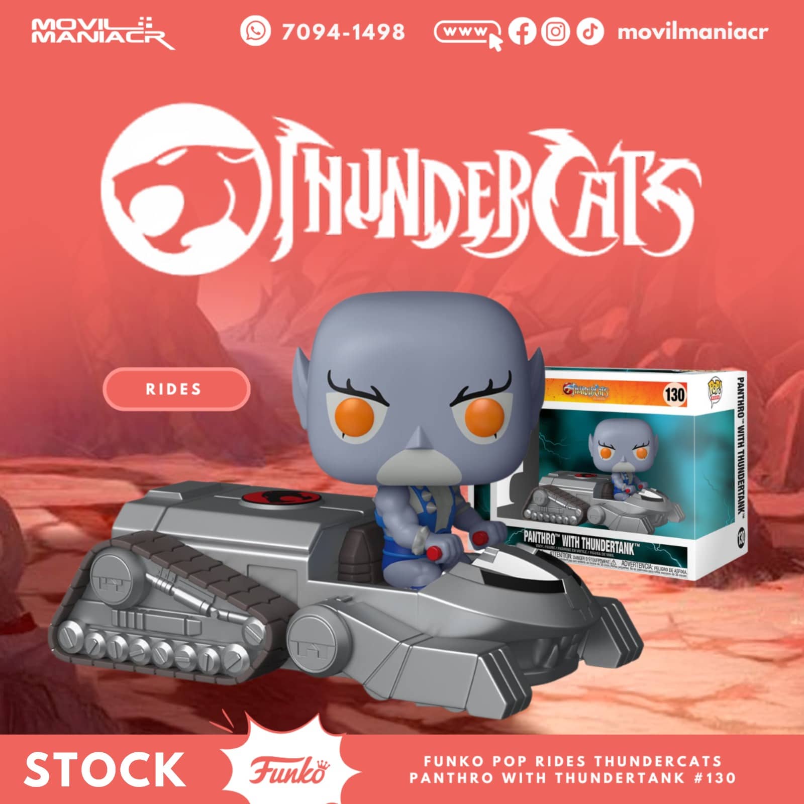 Funko Pop ThunderCats Panthro with Thundertank #130 - Rides (Stock) ¡Disponible Ahora! 1 Funko Pop ThunderCats Panthro with Thundertank #130 - Rides (Stock) ¡Disponible Ahora!