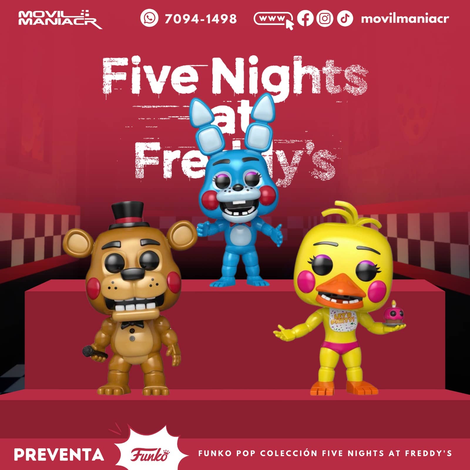 Colección 3 Funko Pop Five Nights At Freddy's - (Preventa) ¡Reserva Ahora! 1 Colección 3 Funko Pop Five Nights At Freddy's - (Preventa) ¡Reserva Ahora!