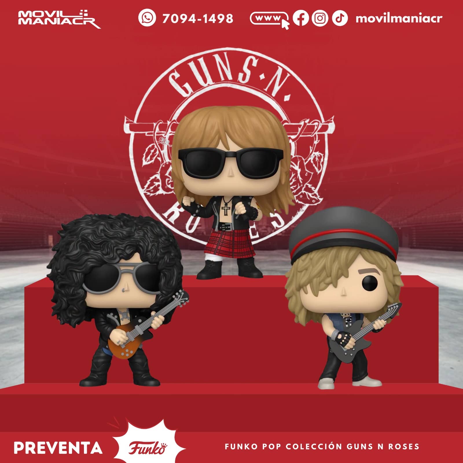 Colección 3 Funko Pop Guns N' Roses - (Preventa) ¡Reserva Ahora! 1 Colección 3 Funko Pop Guns N' Roses