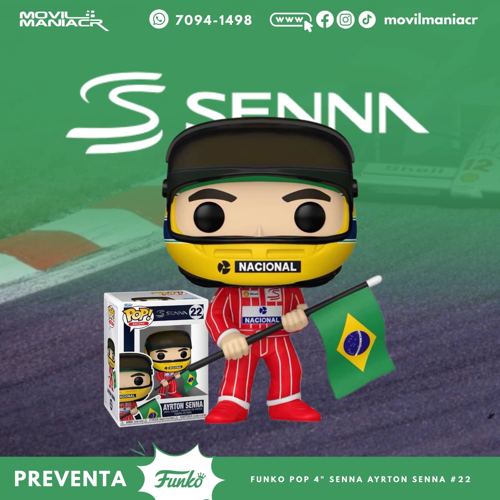 Funko Pop Formula 1 McLaren Ayrton Senna #22 - (Preventa) ¡Reserva Ahora! 1 Funko Pop Formula 1 McLaren Ayrton Senna #22 - (Preventa) ¡Reserva Ahora!