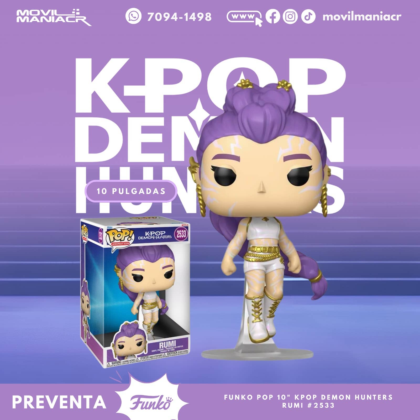 Funko Pop K-Pop Demon Hunters Rumi 10Pulgadas #2533 - (Preventa) ¡Reserva Ahora! 1 Funko Pop K-Pop Demon Hunters Rumi 10Pulgadas #2533 - (Preventa) ¡Reserva Ahora!