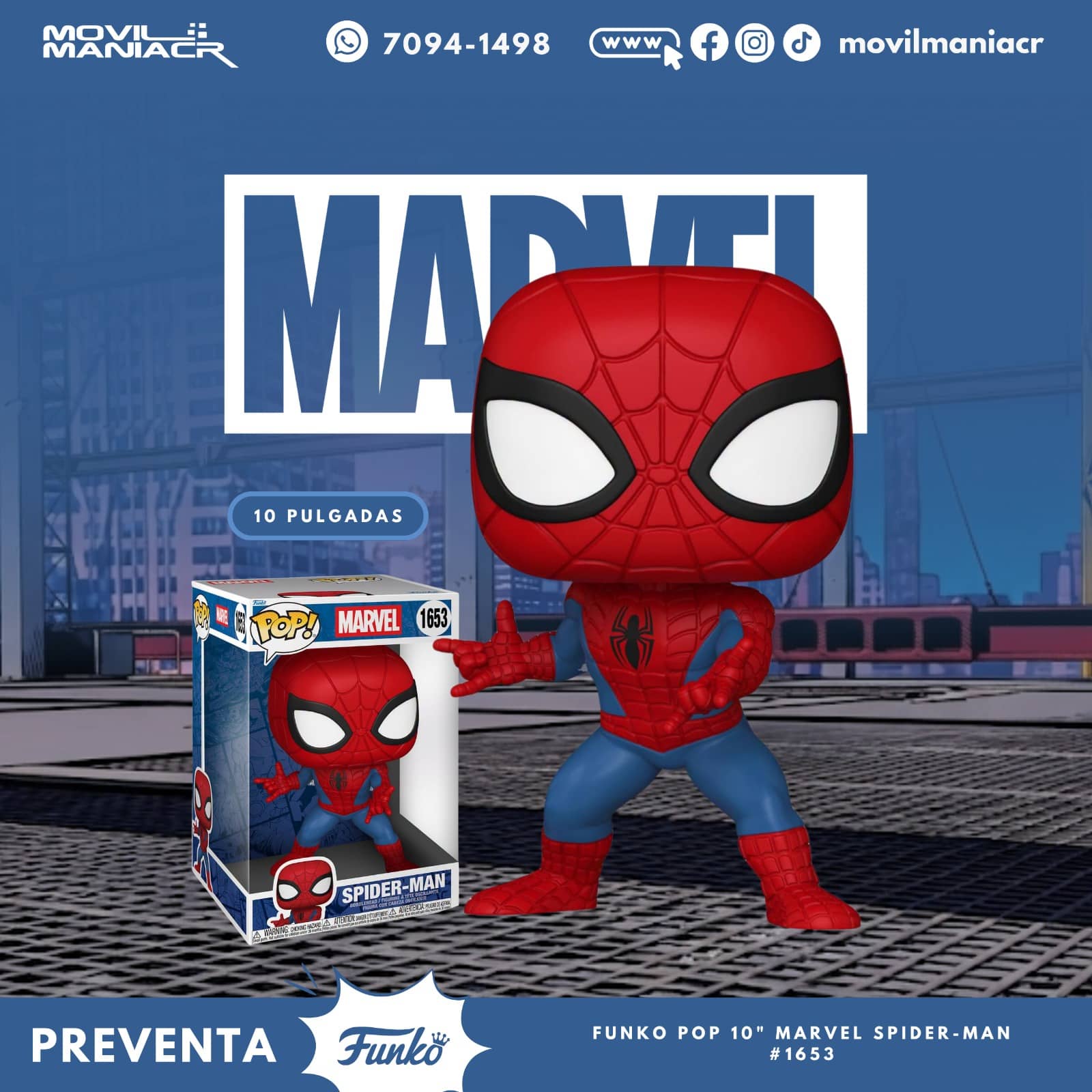 Funko Pop Spider-Man 10Pulgadas #1653 - (Preventa) ¡Reserva Ahora! 1 Funko Pop Spider-Man 10Pulgadas #1653 - (Preventa) ¡Reserva Ahora!